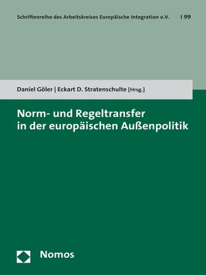 cover image of Norm- und Regeltransfer in der europäischen Außenpolitik